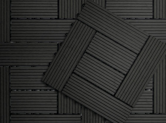 Black  Wood Composite Decking ,Click fit  £29.49Psqm 1002-32