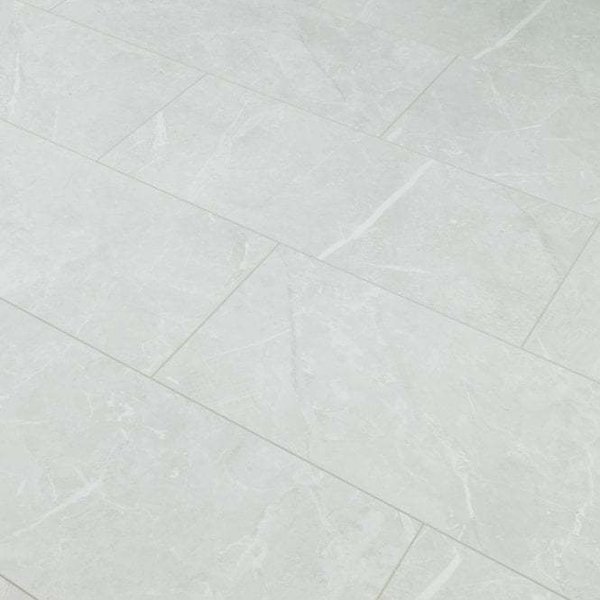 Royal European 8mm White Granite Stone, White Slate Effect Laminate Flooring
