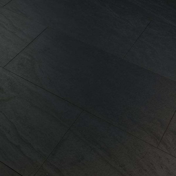 Elegant American 8mm Black Tile Effect, Black Travertine Laminate Flooring