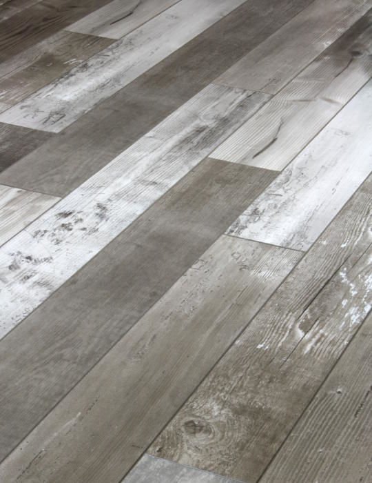 Elegant Spanish 12mm Soft Satin Grey, Distressed Laminate Flooring Grey
