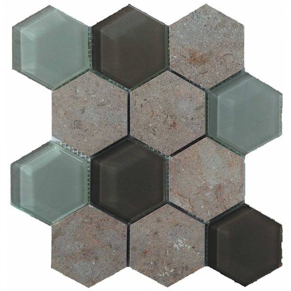 Luxurious Hex Mosaic 23.1x26.7 Beige Matt - Email for price 1018-1275